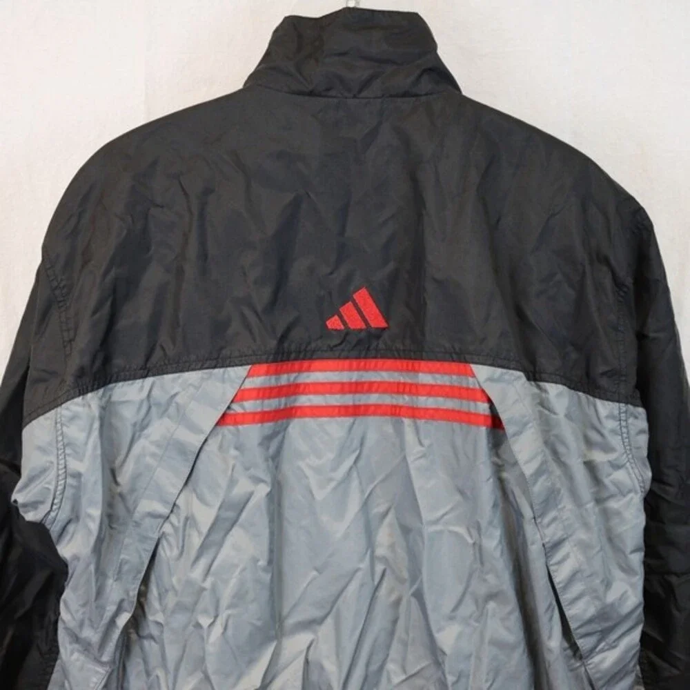 Adidas Gray & Black Pullover Windbreaker XL